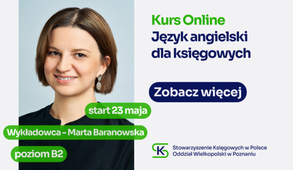 Język angielski dla księgowych od 23 maja do 12 lipca