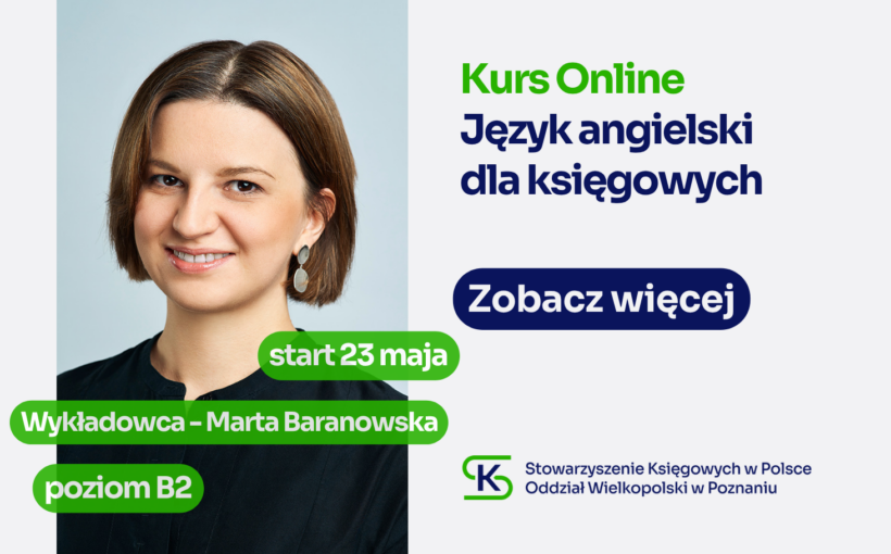 Język angielski dla księgowych od 23 maja do 12 lipca